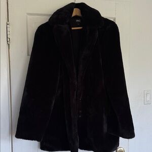 INC International Concepts Women's Elegant Black Teddy Jacket